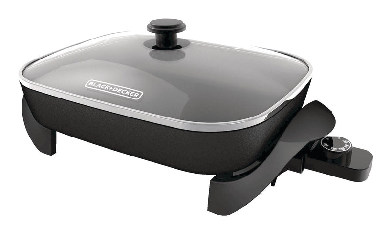 Family-Sized Non-Stick Electric Skillet, Black, 12x15-in Z1630