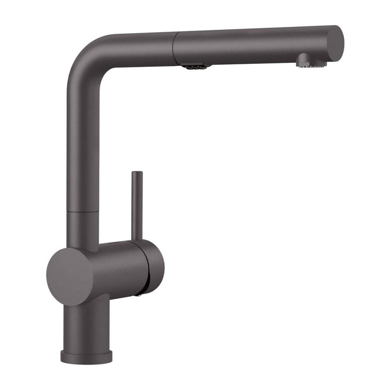 Linus Low Arc Pull-Out Dual-Spray Kitchen Faucet, Cinder D1914