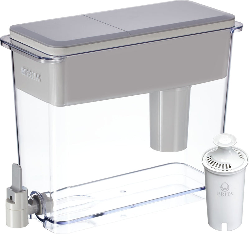UltraMax Water Filter Pitcher/Dispenser with Standard Filter, 27-Cup, Grey Q2152