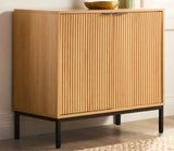Byward Scallop Accent Cabinet Oak