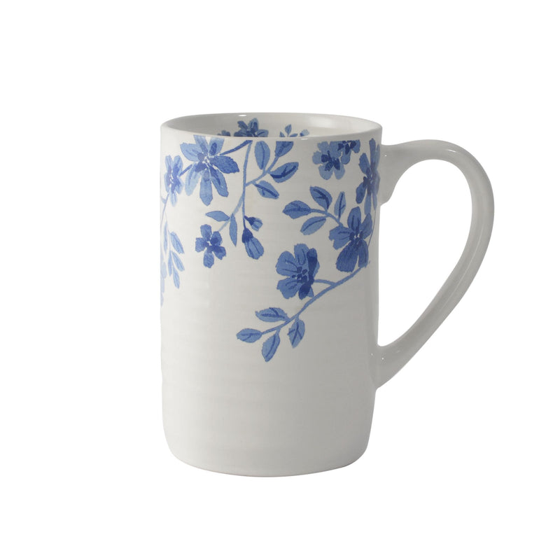 Flower Stoneware Mug, 15-oz Y9171