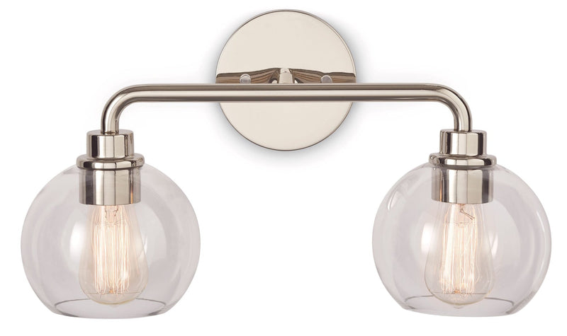 Fuller 2-Light Vanity Light Fixture, Polished Nickel G1122