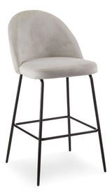 Koen Bar Elegant Counter Stool with Footrest, Grey