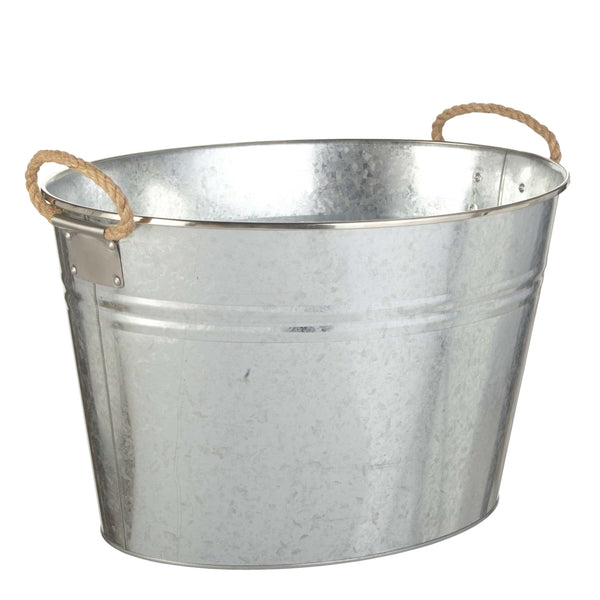 Outdoor Oval Galvanized Party Tub, Assorted F3274