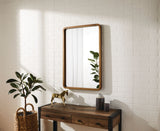 Springside Pearwood Rectangular Wall Mirror, Brown, 24 x 36-in