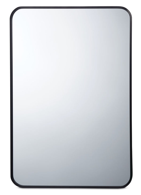 Truro Metal Rectangular Wall Mirror, Black, 20 x 30-in O1892