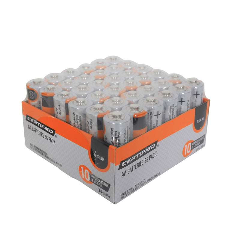 AA Alkaline Battery Set, All Purpose, Long Shelf Life, 36-pk A0577