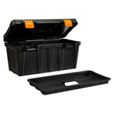 Portable Plastic Tool Box with Removable Tray, 20-in