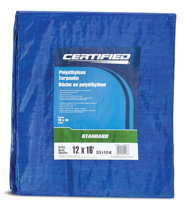 Standard Duty Poly Tarp, Waterproof, 12-ft x 16-ft M7226