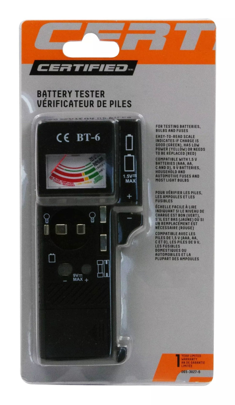 Universal Battery Tester / Checker, AAA, AA, C, D, 9V I9616