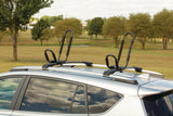 Universal J-Rack Rooftop Mount Kayak Carrier, 2 Kayak Storage Capacity, Black