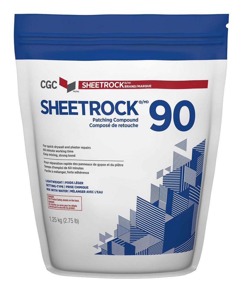 Sheetrock 90 Easy-Mix Patching Compound For Drywall & Plaster Repair, Low VOC, 1.25-kg B2703