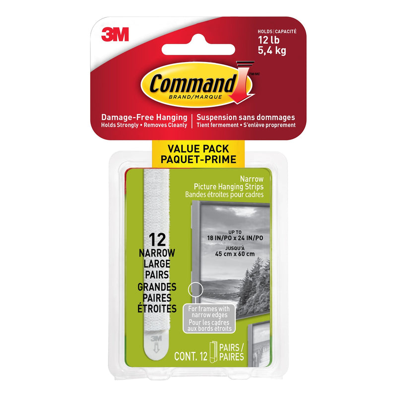 12-lb Narrow Picture Hanging Strips Value Pack L6715