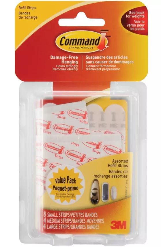 Removable Hook With Replacement Strips, Damage Free Hanging, Reusable