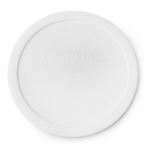 Plastic Round Bowl Lid Cover, Fits 28-oz, White E5588