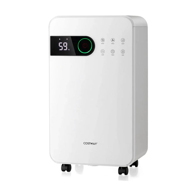 32 Pints Dehumidifier with Sleep Mode and 24H Timer for Home Basement-White L1780