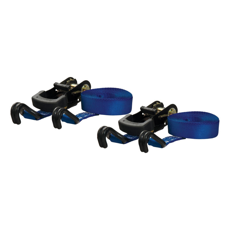 83020 Cargo Straps with J-Hooks, Blue, 733-lb, 16-ft, 2-pk G6854