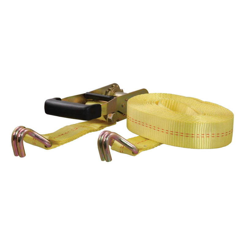 83047 Cargo Strap with J-Hooks, Yellow, 3,333-lb, 27-ft I7629