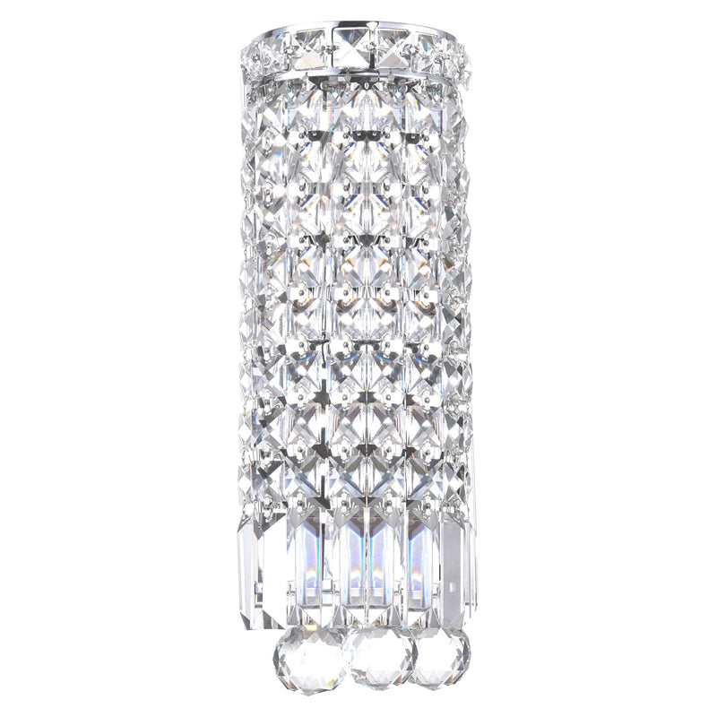 Colosseum Round Bathroom Wall Sconce, Chrome S8806