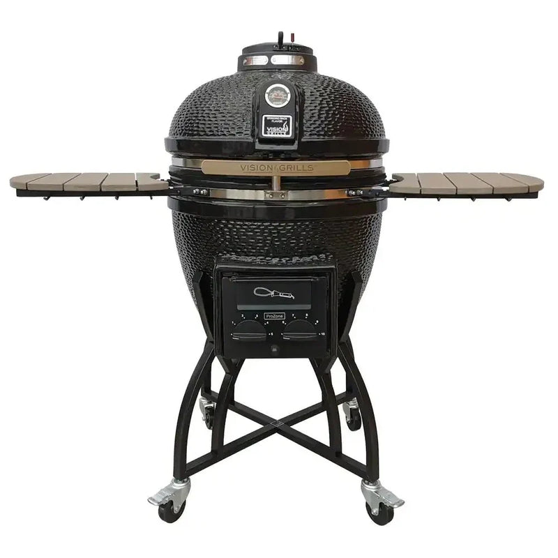 Grills 22 in. Kamado Pro Ceramic Charcoal Grill with Grill Cover G9702