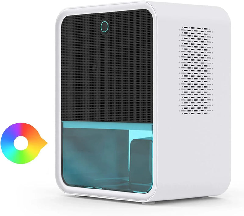 Bedroom Dehumidifier 2.2L Water Tank with Hygrometer RGB LED Light X5473