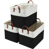 Jumbo Foldable Storage Basket, 42-L, 3-pk, Black
