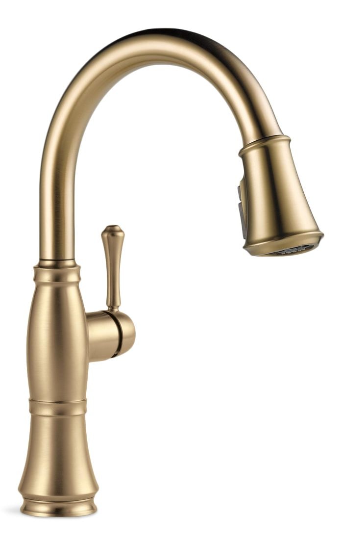 Cassidy 1-Handle ShieldSpray Pull-Down Kitchen Faucet, Champagne Bronze Z0750
