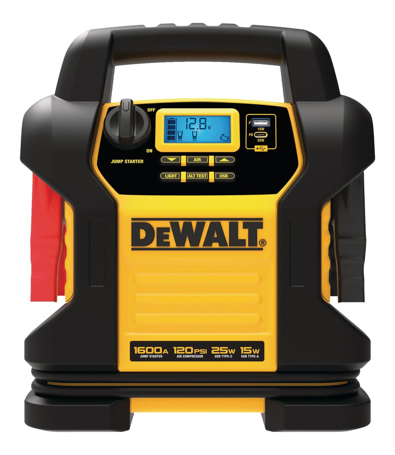 DXAEJ14CA Booster Pack/Jump Starter, With Auto-Stop Digital Air Compressor, 1600 Peak Amp, 12V R0838