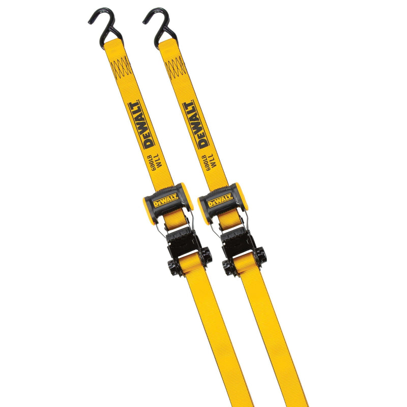 DXBC18002 1,800-lb Ratchet Tie-Down Straps, 1.25-in x 12-ft, 2-pk A1516