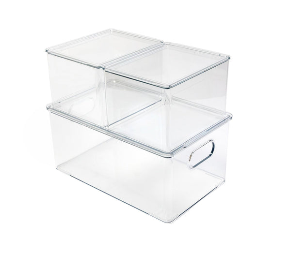 Clear Storage Bin Set, 3-pc B2126