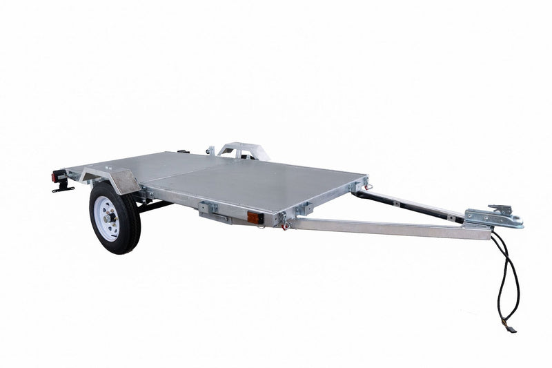 4x8-ft Single-Axle Galvanized Folding Utility Trailer B1757