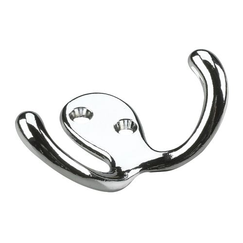 Double Wardrobe Hook, Chrome, 4pk V4243