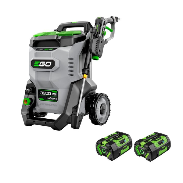 HPW3204-2 POWER+ 3200 PSI Pressure Washer with 2 x 6.0Ah Batteries and 320W Charger H5645