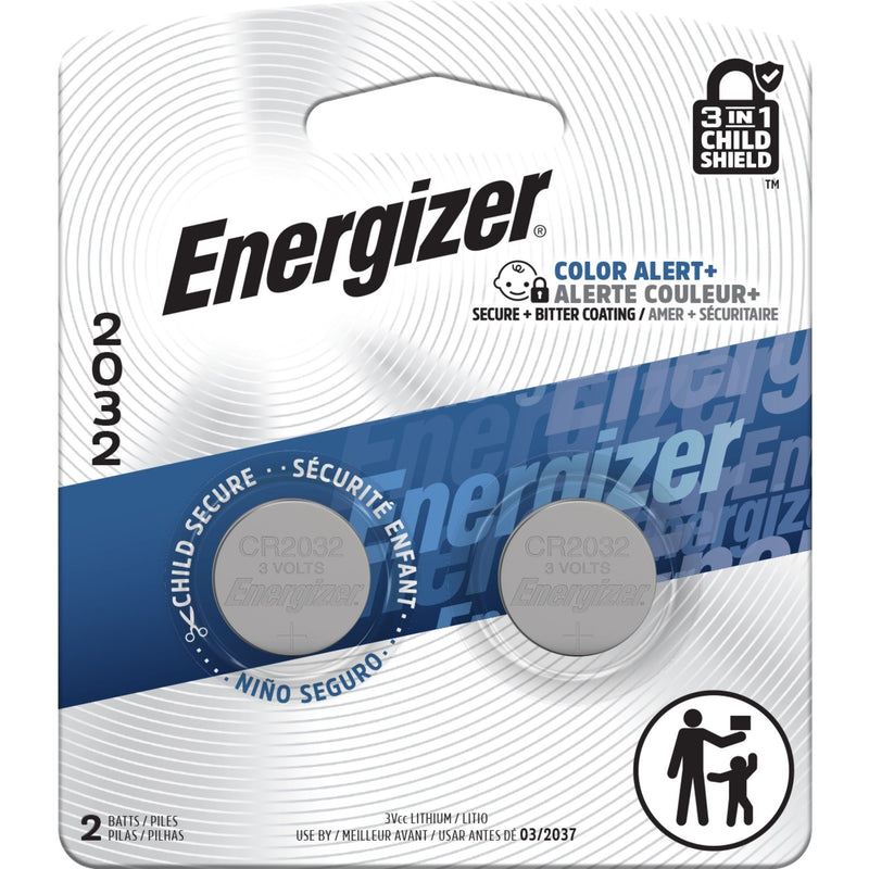 2-pk CR2032 3V / 3 Volt Lithium Coin Cell Batteries, Long Lasting K9493