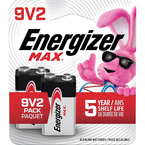 Max 2-pk 9V / 9 Volt Alkaline Batteries, Long Lasting, All Purpose N9901