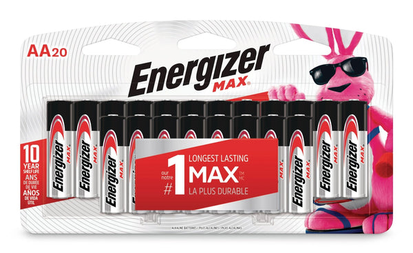 Max 20-pk AA Alkaline Batteries, Long Lasting, All Purpose I7702