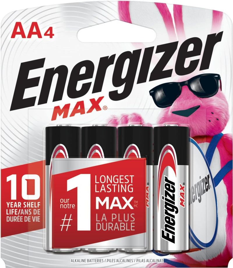 Max 4-pk AA Alkaline Batteries, Long Lasting, All Purpose X0600