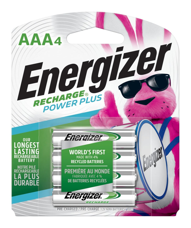 NH12BP-4 AAA 800mAh NiMH Rechargeable Batteries, Pre-Charged, All Purpose, 4-pk D5667