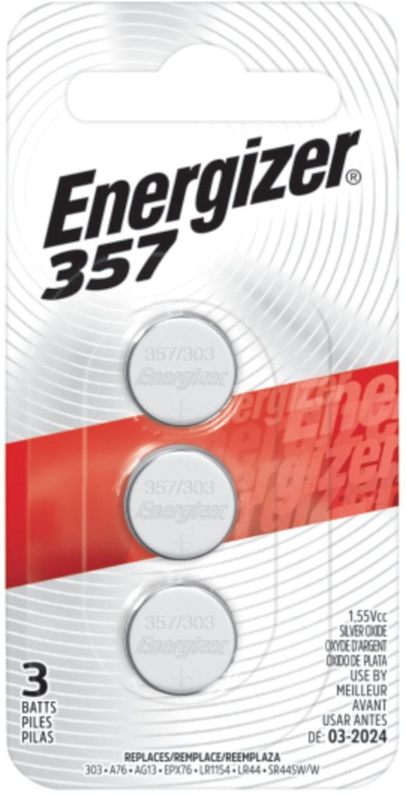 Silver Oxide 3-pk 357 LR44 AG13 303 A76 1.5V / 1.5 Volt Button Coin Cell Batteries P6210