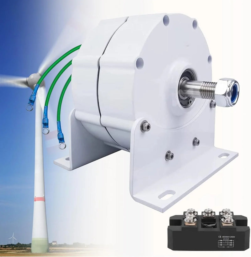 12000W Low RPM Permanent Magnet Generator 12V 24V 48V 120V 220V, Free Energy Gearless Permanent Magnet Generator Motor DIY for Wind Turbine Water Turbine,12V P7184