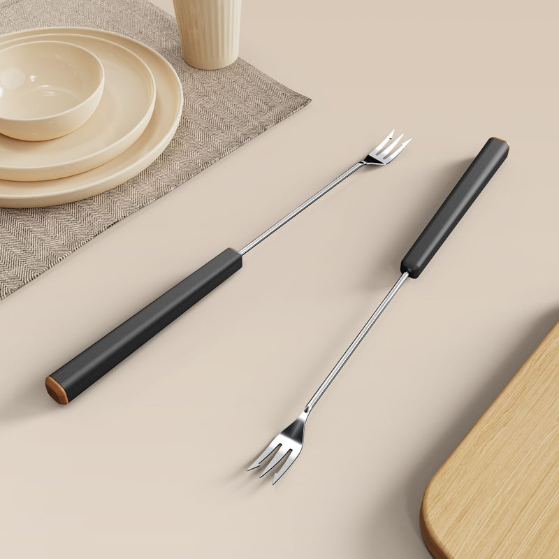 Fondussimo Fondue Forks, 12 Piece, Black Q5593