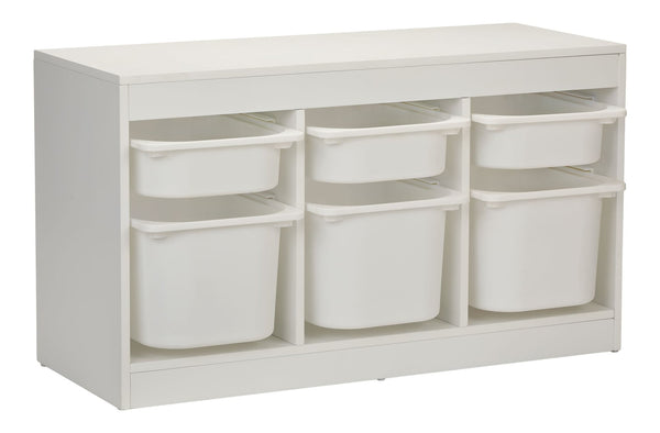 6-Bin Stackable Pull Out Organizer, White T4883