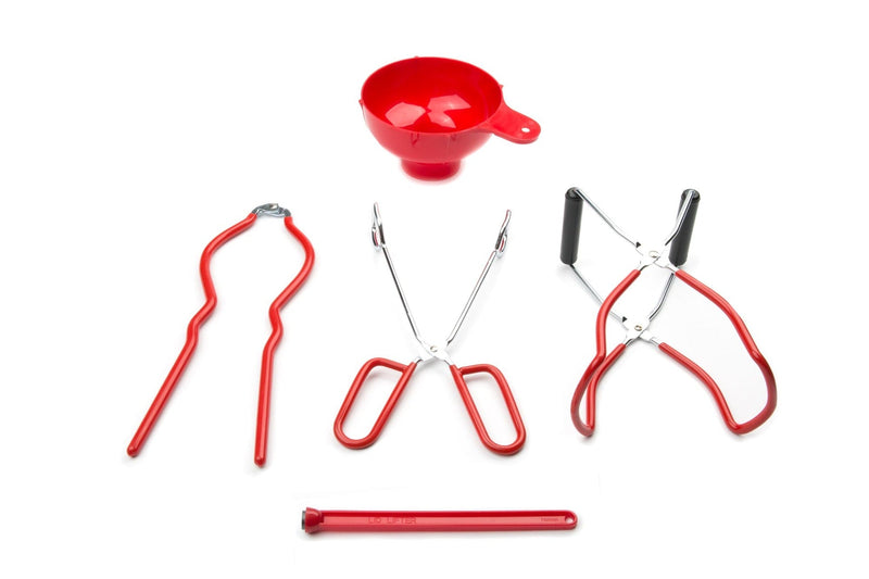 Run Canning Specialty Set, 5-pc, Plastic, Red L9848