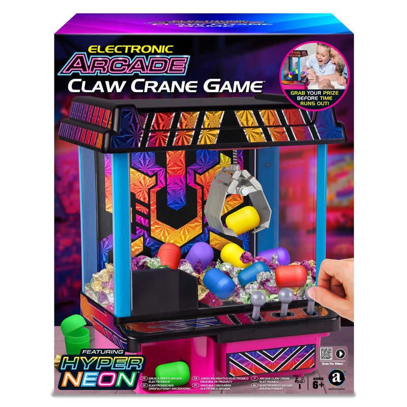 GAME Hyper Neon Series Electronic Arcade Claw Crane for Ages 6+ Z8446