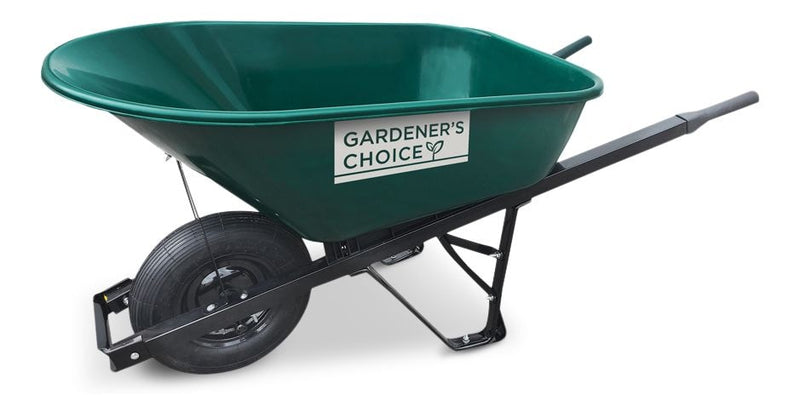 1-Wheel Homeowner Poly Tray Wheelbarrow with Steel Handles, 6-cu-ft S1228