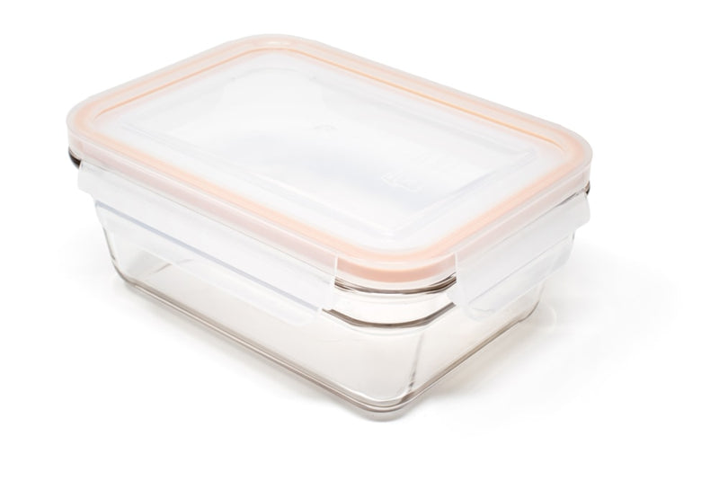 Rectangular Glass Food Storage Container with Leakproof Lid, 970-mL T4088