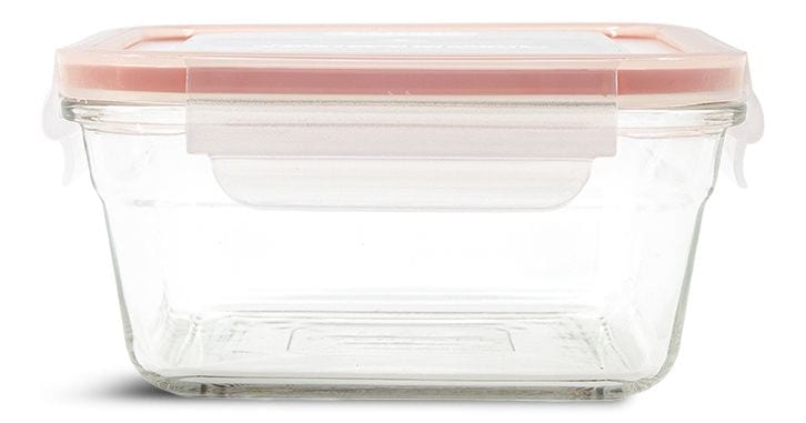 Square Glass Leakproof Food Storage Container with Lid, 900-mL Z5210