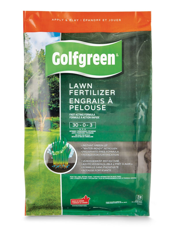 Lawn Fertilizer, 30-0-3, 25-kg E1604