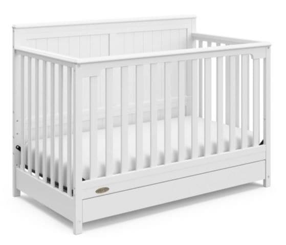 Hadley 4-in-1 Convertible Crib with Drawer, White O6561
