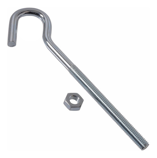 Zinc-Plated Lag Bolt Clothesline Hook, Corrosion Resistance, 7-1/4-in A5019